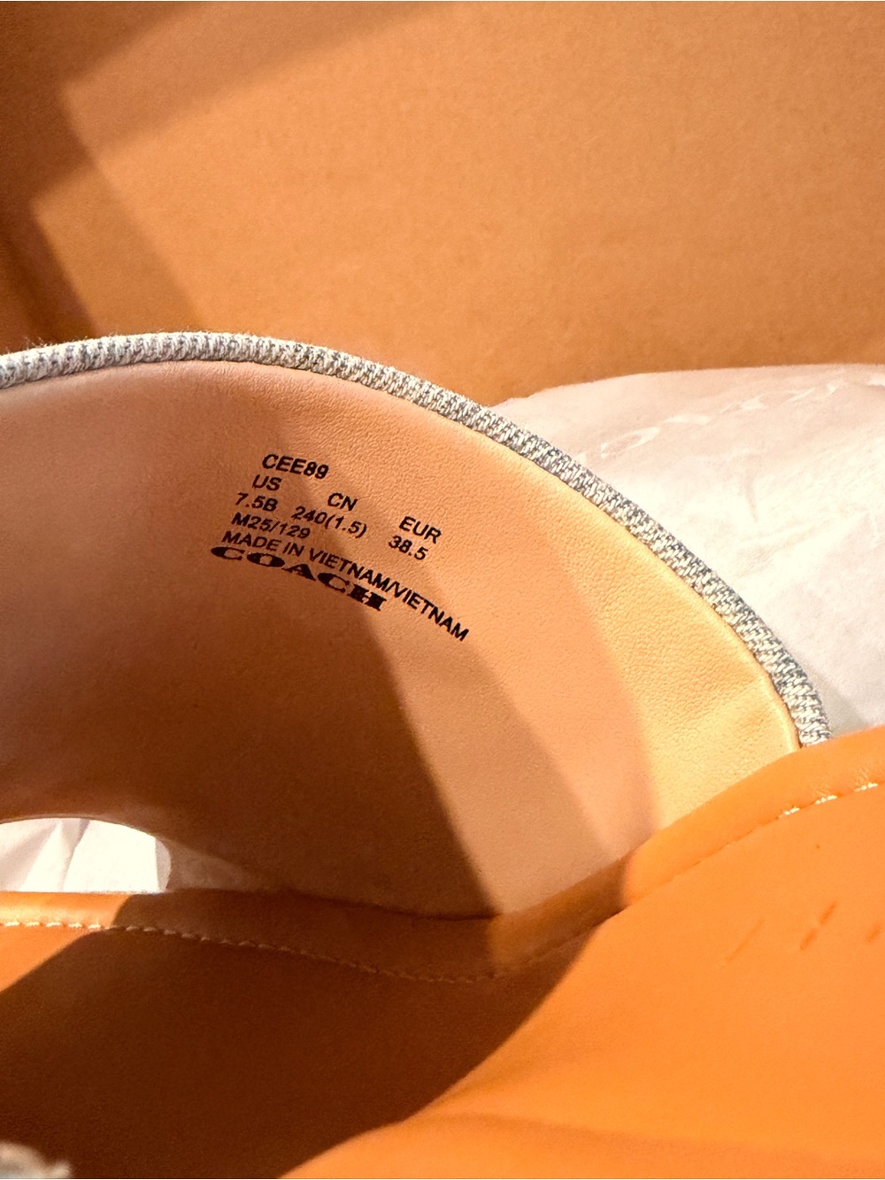 Coach Light Gray Cherry Embroidered Slide Mules - Picture 5 of 5